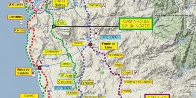 Camino Portugues map