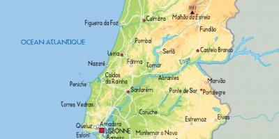 Portugal on a map
