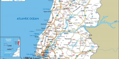 Map of Portugal cities