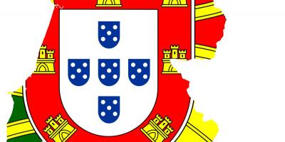 Portugal map flag