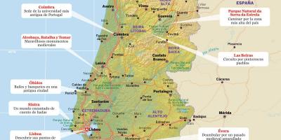 Map of Portugal holiday resorts