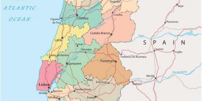 Political map of Portugal