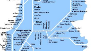 Rail map Portugal