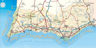 Map of southern Portugal